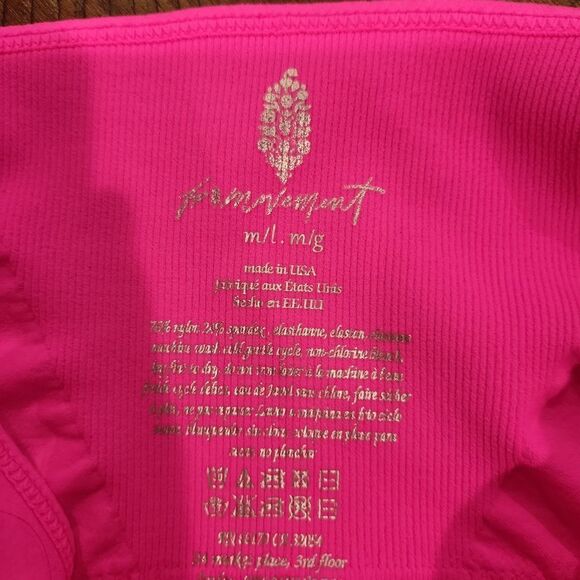 *READ LISTING*Free People Good Karma Square Neck Bra Pink M/L - Picture 6 of 6